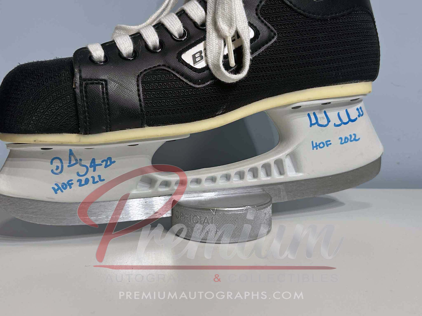 Daniel & Henrik Sedin Autographed Bauer Used Skate