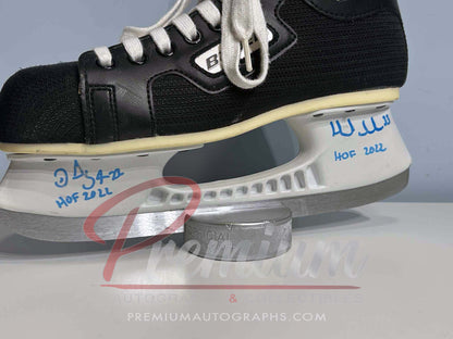Daniel & Henrik Sedin Autographed Bauer Used Skate