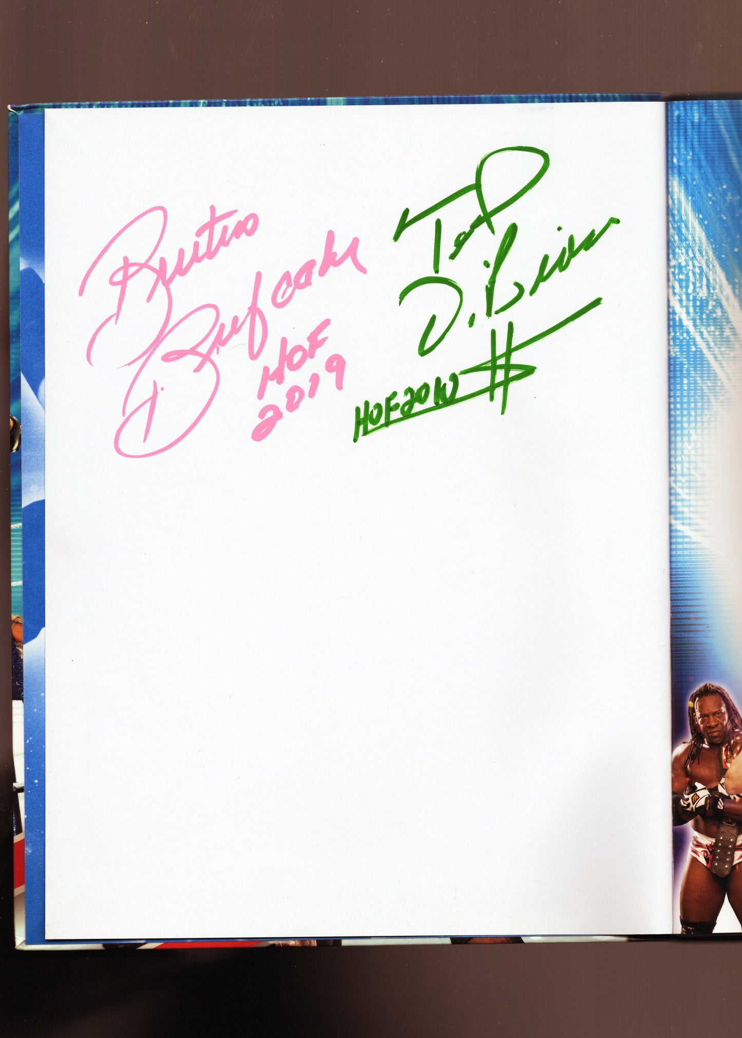 The WWE Book to Top 10s fwd by Chris Jerico Book Autographed by Brutus Beefcake & Ted Dibiase