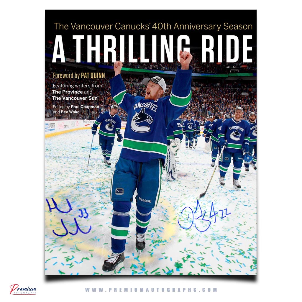 "A Thrilling Ride" Foreword by Pat Quinn Signed by Daniel & Henrik Sedin Vancouver Canucks