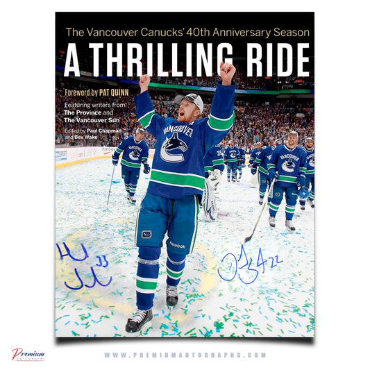 "A Thrilling Ride" Foreword by Pat Quinn Signed by Daniel & Henrik Sedin Vancouver Canucks