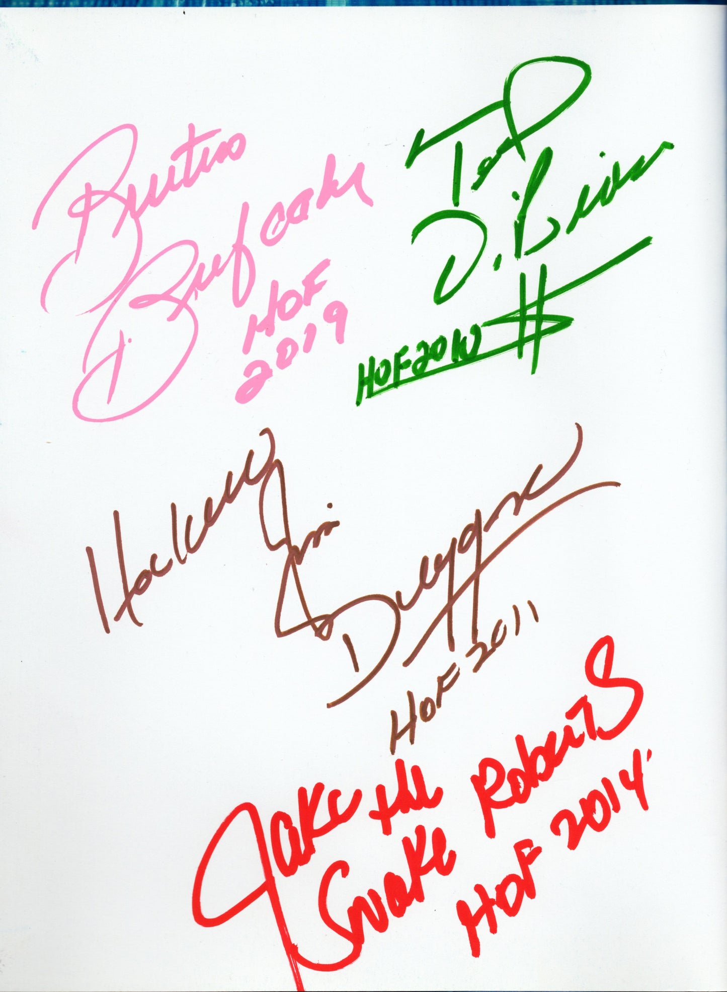 The WWE Book of Top 10s Mulit-Autographed Book w/ 5 Autographs