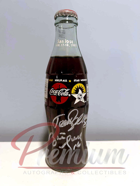 Brett Hull & Adam Oates & Teemu Selanne Autographed 1997 NHLL All Star Special Edition Bottle of Coca-Cola (Un Opened)