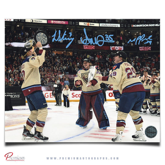 Laura Stacey, Ann-Renee Desbiens & Marie-Philip Poulin Montreal Victoire Autographed 8x10 Photograph 2026 Walter Cup Champs Celebration