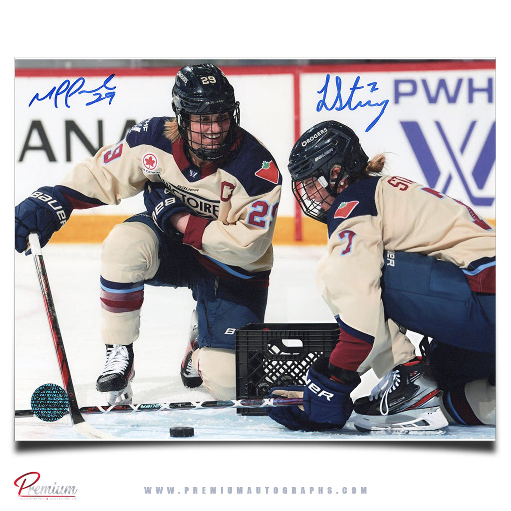 Marie-Philip Poulin & Laura Stacey Team Canada Autographed 8x10 Photograph Pre Game