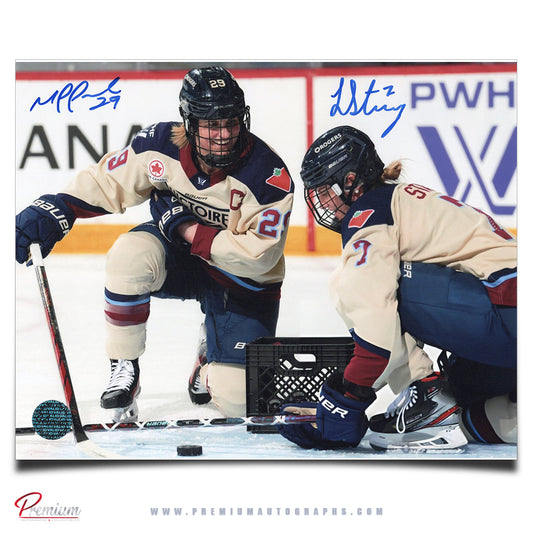 Marie-Philip Poulin & Laura Stacey Team Canada Autographed 8x10 Photograph Pre Game