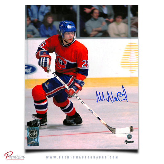 Mats Naslund Montreal Canadiens Signed 8x10 Photograph in the Circle