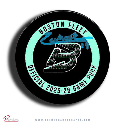 Abby Newhook Boston Fleet PWHL Autographed Official 2025-26 Game puck