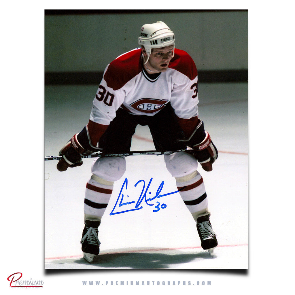 Chris Nilan Montreal Canadiens Signed 8x10 Photograph Faceoff