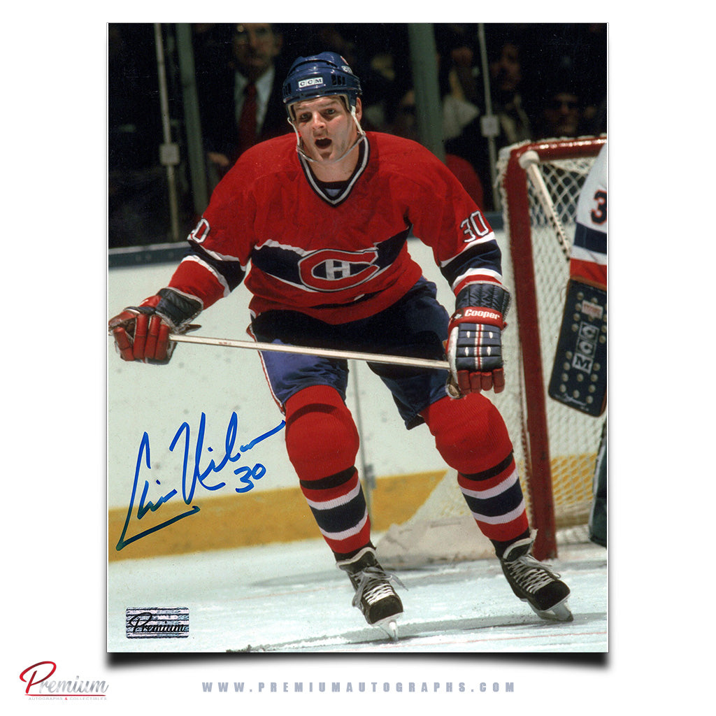 Chris Nilan Montreal Canadiens Autographed 8x10 Photograph Intense