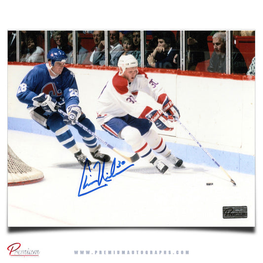 Chris Nilan Montreal Canadiens Autographed 8x10 Photograph Around the Net