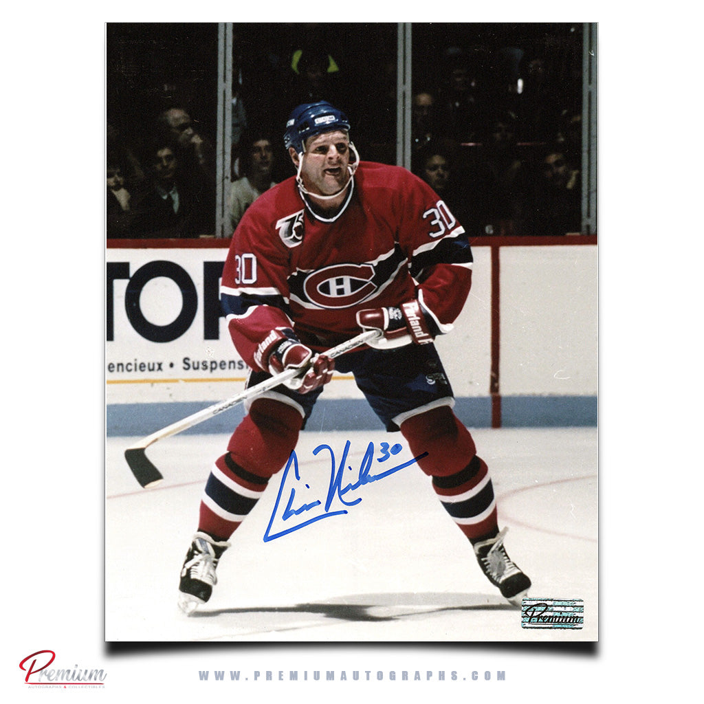 Chris Nilan Montreal Canadiens Autographed 8x10 Photograph Ofensive Zone