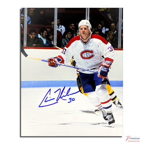 Chris Nilan Montreal Canadiens Signed 8x10 Photograph Intense