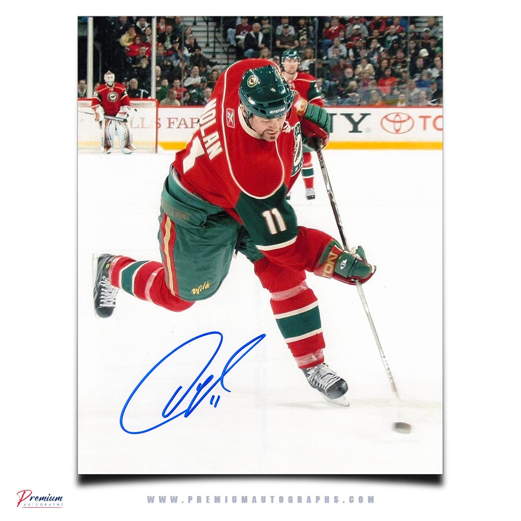 Owen Nolan Minnesota Wild Signed 8x10 Photograph Slap Shot