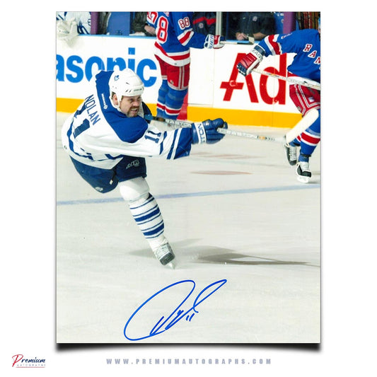 Owen Nolan Toronto Maple Leafs Signed 8x10 Photograph Slap Shot