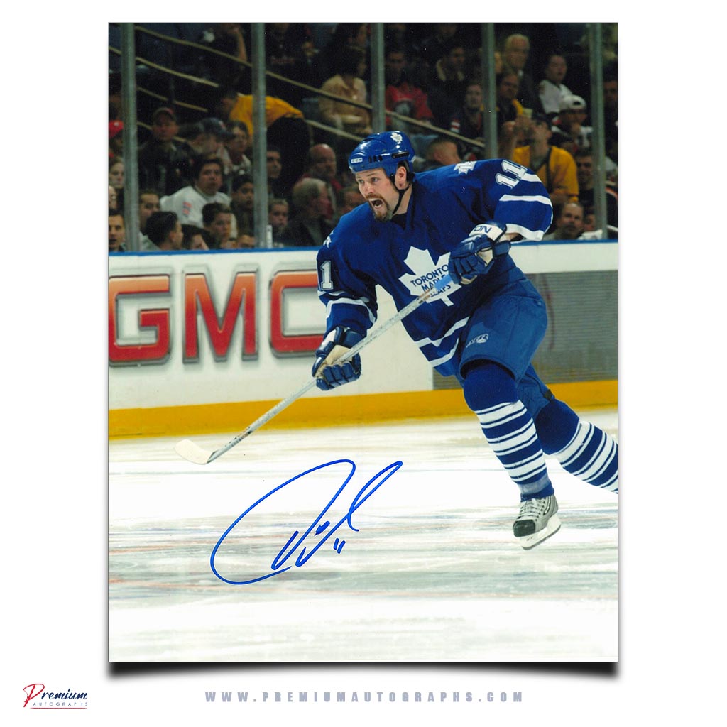 Owen Nolan Toronto Maple Leafs Signed 8x10 Photograph Intensity