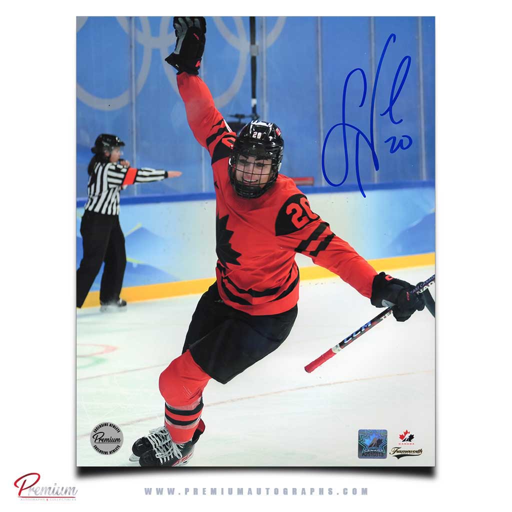 Sarah Nurse Team Canada Signed 8x10 Photograph Goal Celebration