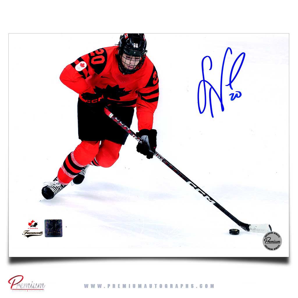 Sarah Nurse Team Canada Signed 8x10 Photograph with Puck