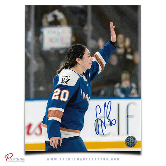 Sarah Nurse Vancouver Goldeneyes Autographed 8x10 Photograph Waving