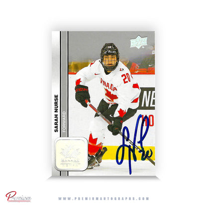 Sarah Nurse Team Canada Autographed 2022-23 Upper Deck Team Canada Hockey Card #51