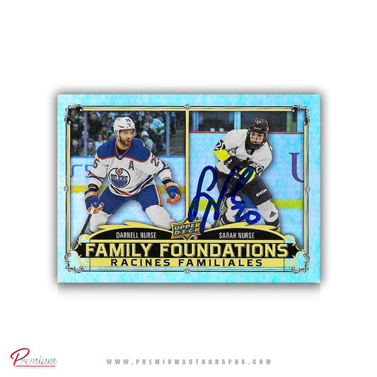 Sarah Nurse Toronto Sceptres Autographed 2024-25 Upper Deck Tim Hortons Family Foundations Card #FF-3