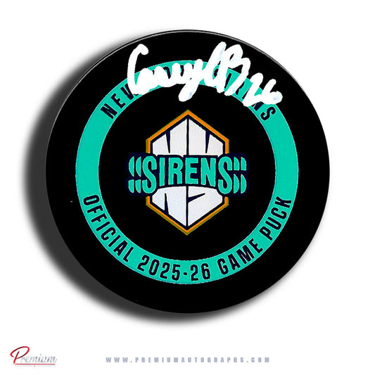 Casey O'Brien New York Sirens PWHL Autographed Official 2025-26 Game puck