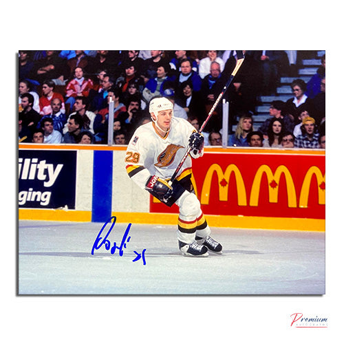 Gino Odjick Vancouver Canucks Signed 8x10 Photograph On the Rush