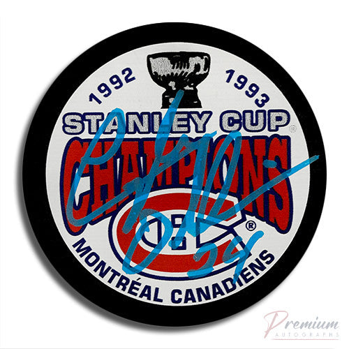 Lyle Odelein Montreal Canadiens Signed Puck