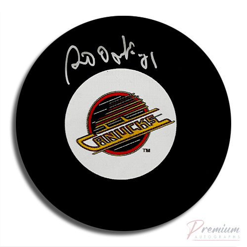 Gino Odjick Vancouver Canucks Signed Puck