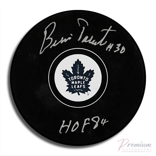 Bernie Parent Toronto Maple Leafs Signed Puck w/ HOF Inscription