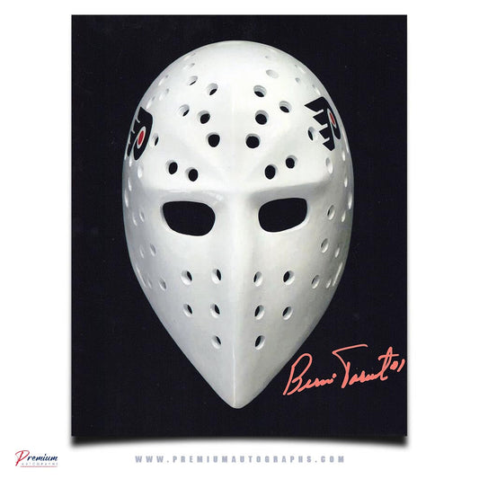 Bernie Parent Philadelphia Flyers Signed 8x10 Photograph Famous Mask