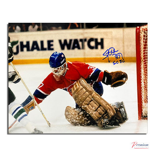 Steve Penney Montreal Canadiens Signed 8x10 Photograph Poke Check w/ SC 86 Inscription