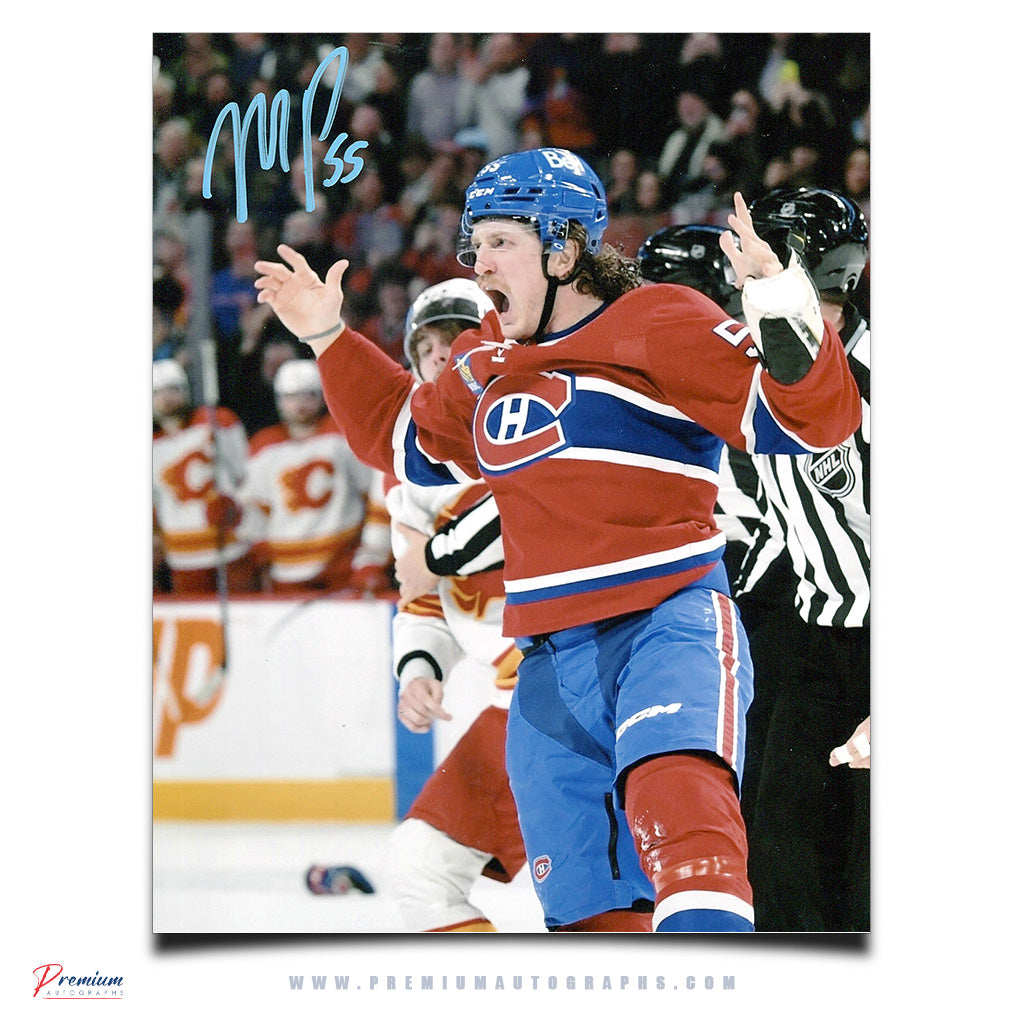 Michael Pezzetta Montreal Canadiens Autographed 8x10 Photograph Close Up