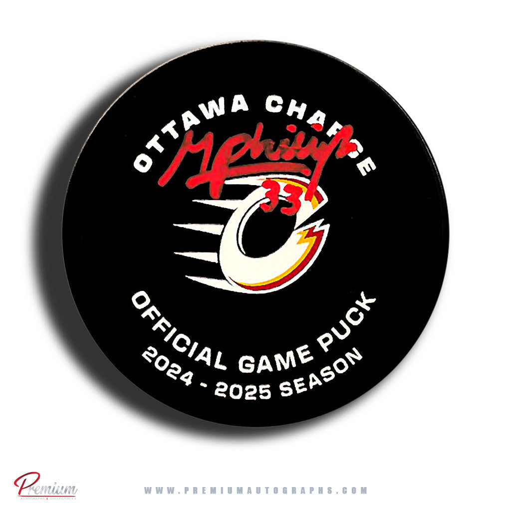 Gwyneth Philips Ottawa Charge PWHL Autographed Official Game Puck