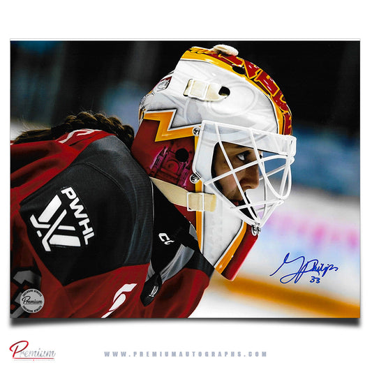 Gwyneth Philips Ottawa Charge PWHL Autographed 8x10 Photograph Focused Closeup
