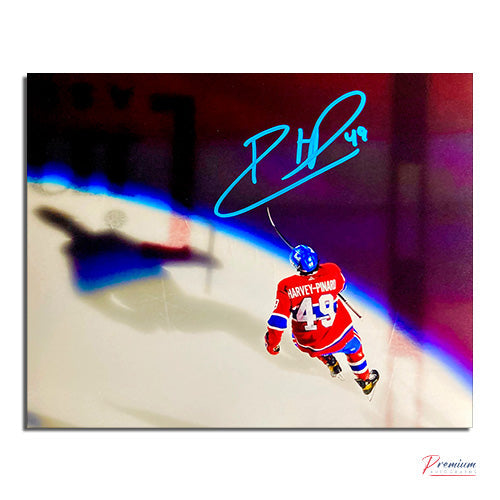 Rafael Harvey-Pinard Montreal Canadiens Signed 8x10 Photograph /w 1ST Hat Trick Inscription