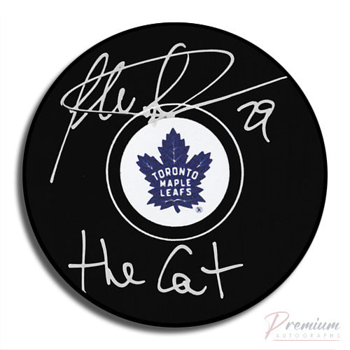 Felix Potvin Toronto Maple Leafs Signed Puck w/ The Cat Inscription