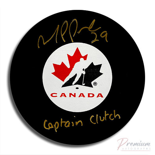 Marie-Philip Poulin Canada Signed Puck w/ Captain Clutch Inscription