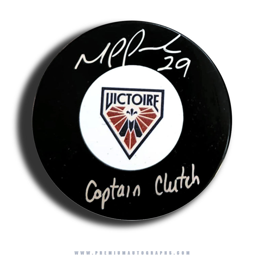 Marie-Philip Poulin Montreal Victoire PWHL Signed Puck w/ Captain Clutch Inscription