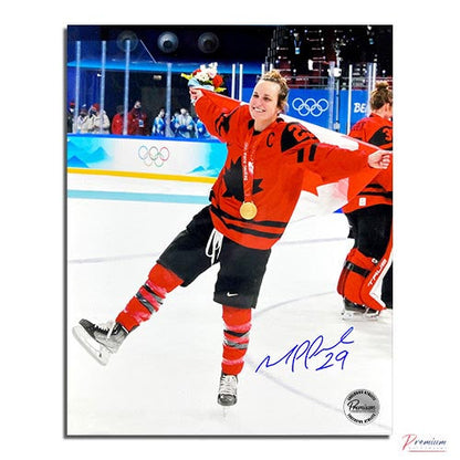 Marie-Philip Poulin Team Canada Signed 8x10 Photograph Gold Medal Celebration