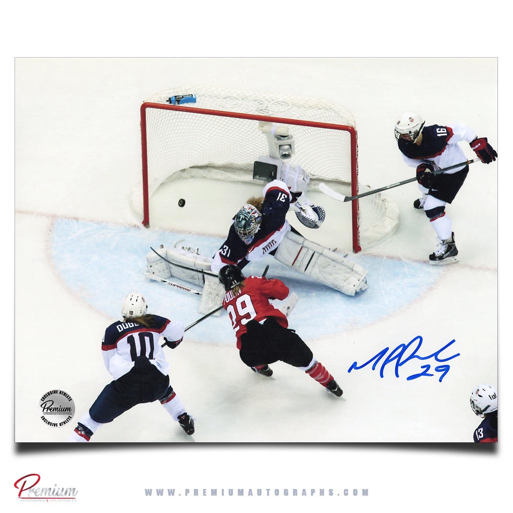 Marie-Philip Poulin Team Canada Signed 8x10 Photograph Goal Vs. USA