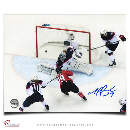 Marie-Philip Poulin Team Canada Signed 8x10 Photograph Goal Vs. USA