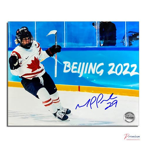 Marie-Philip Poulin Team Canada Signed 8x10 Photograph Celebration