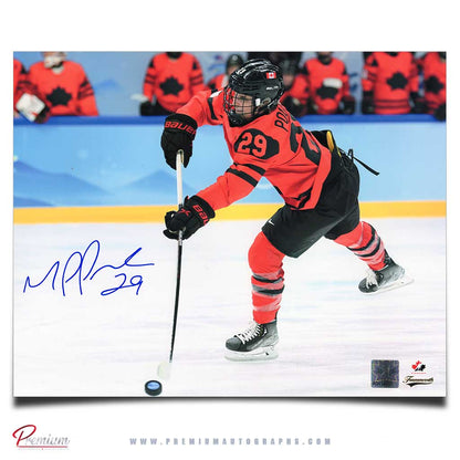 Marie-Philip Poulin Team Canada Signed 8x10 Photograph Hard Pass