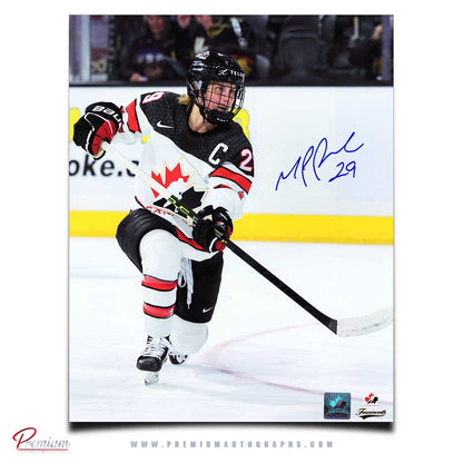 Marie-Philip Poulin Team Canada Signed 8x10 Photograph Top of the Circle