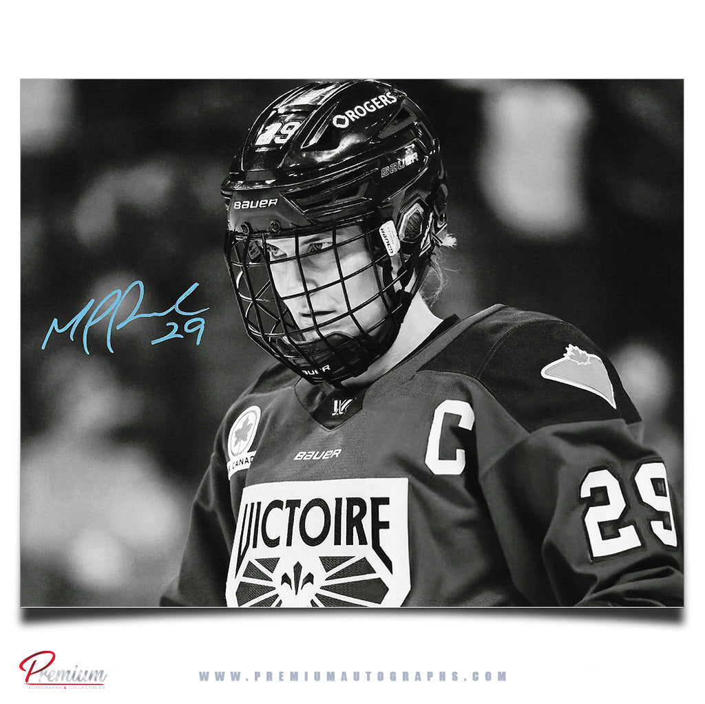 Marie-Philip Poulin Montreal Victoire PWHL Autographed 8x10 Photograph Intense Closeup