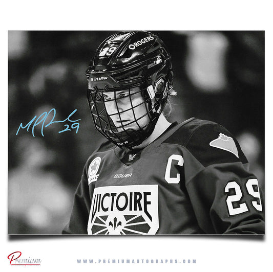 Marie-Philip Poulin Montreal Victoire PWHL Autographed 8x10 Photograph Intense Closeup