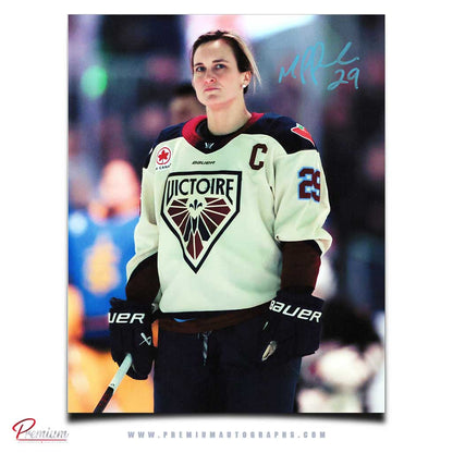 Marie-Philip Poulin Montreal Victoire PWHL Signed 8x10 Photograph Intence Close Up