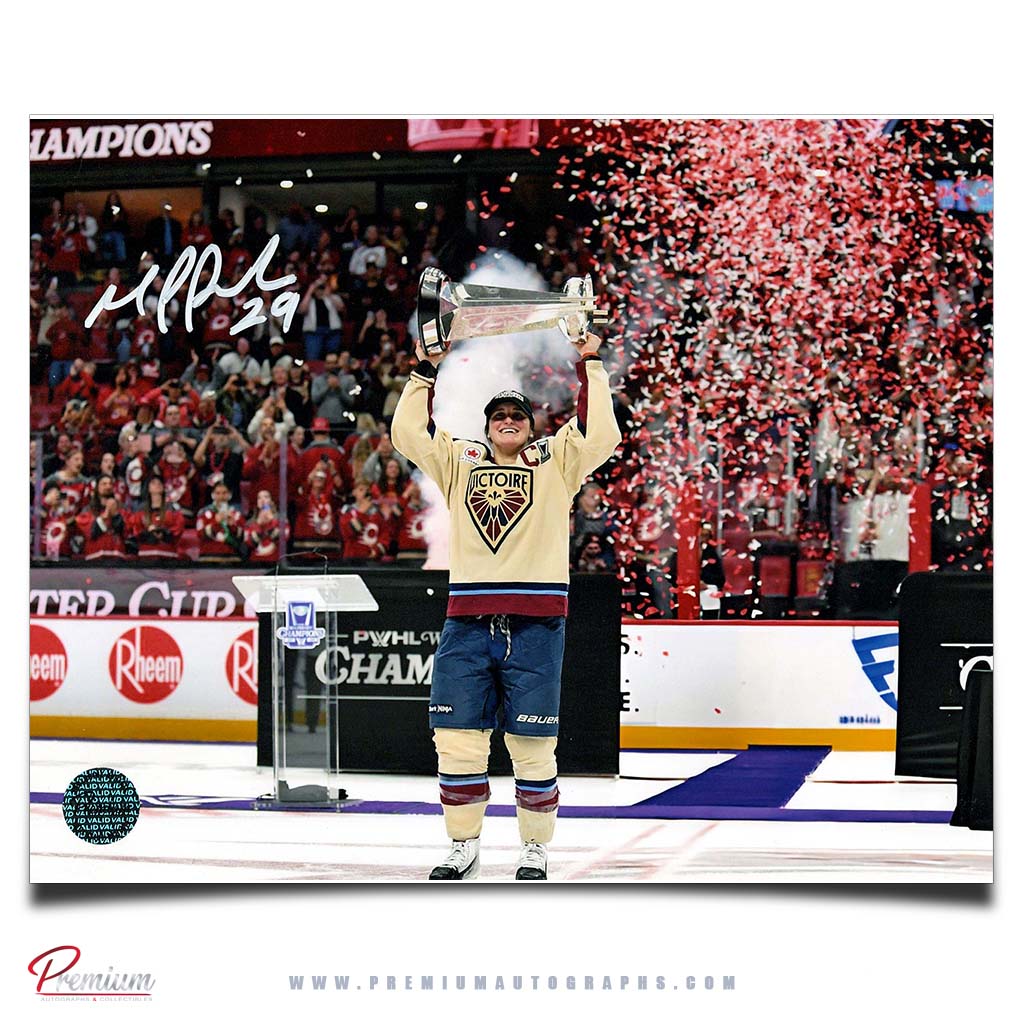 Marie-Philip Poulin Montreal Victoire PWHL Autographed 8x10 Photograph Walter Cup Celebration