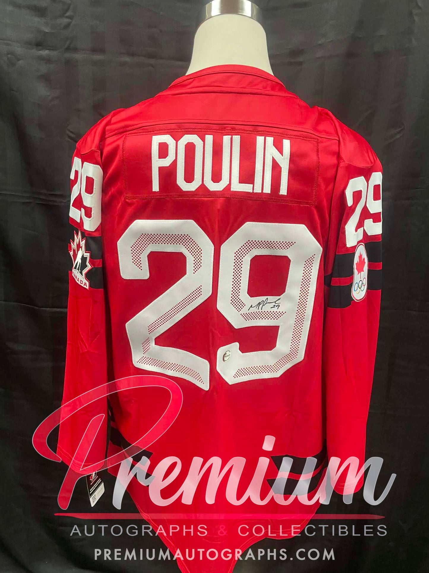 Marie-Philip Poulin Olympic Team Canada Autographed Bauer RED jersey